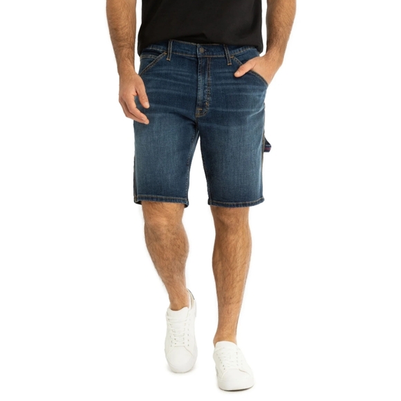 U.S. Polo Assn. Men's Size 42 Straight Carpenter Short Medium Wash Inseam 10.5"